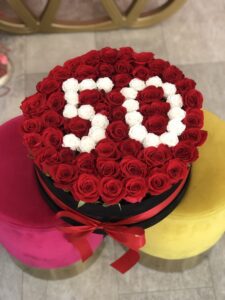 Fresh roses with Number50