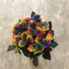 Strauß mit Frishe Regenbogen Rosen
